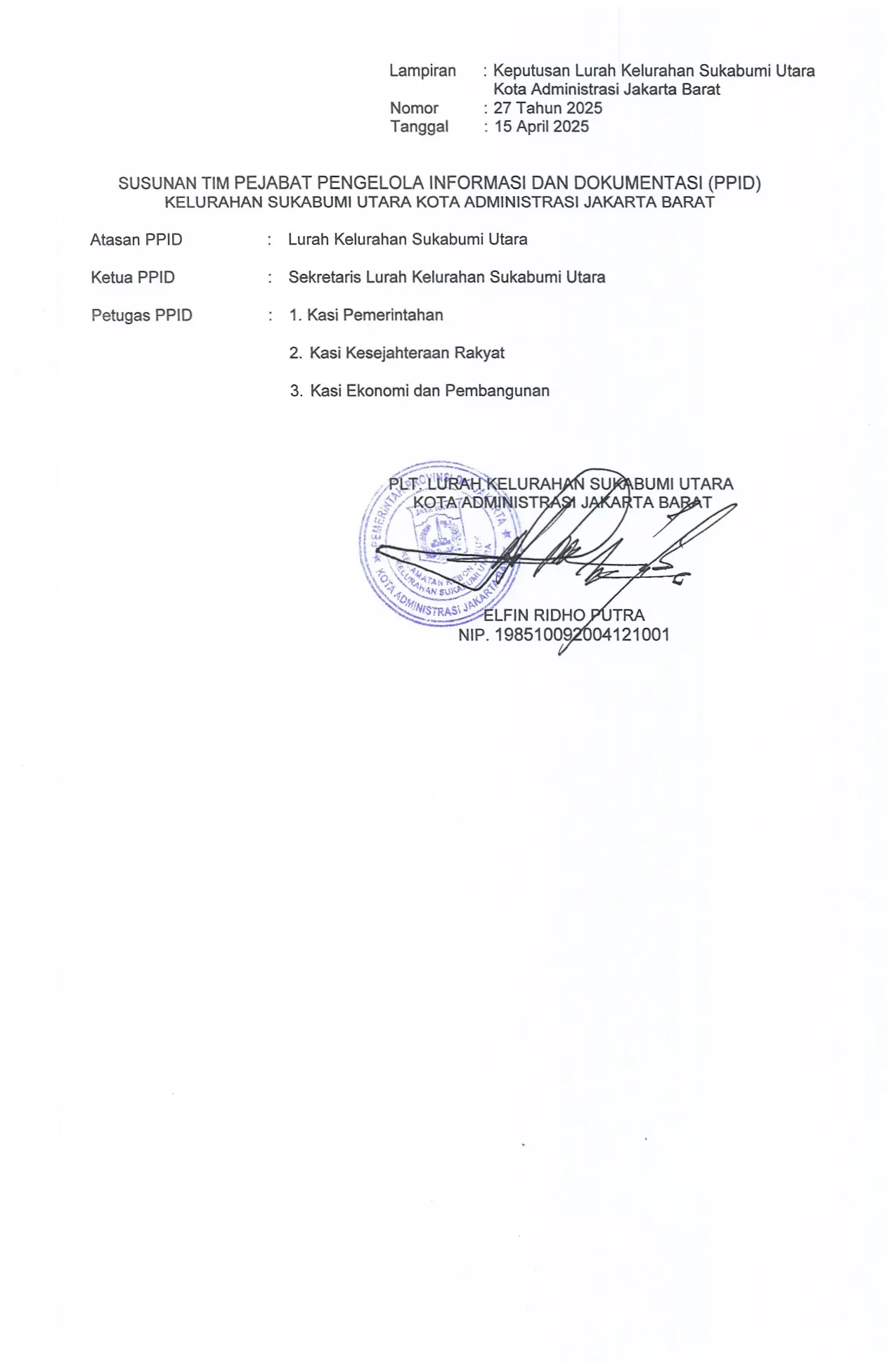 PPID Struktur Organisasi